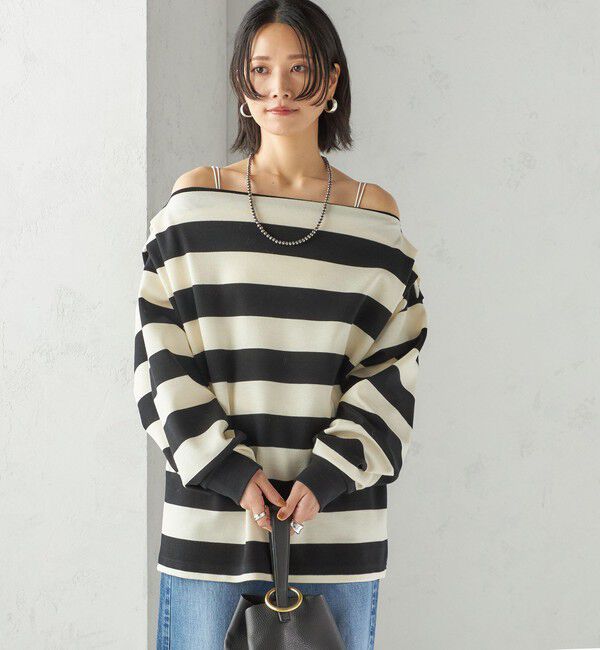 SHIPS for women「【SHIPS別注】onit:〈洗濯機可能〉ストレッチ ボーダー 3WAY カットソー」|Tシャツ・カットソー|