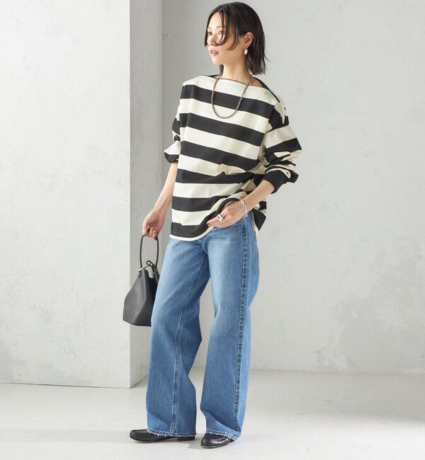 SHIPS for women「【SHIPS別注】onit:〈洗濯機可能〉ストレッチ ボーダー 3WAY カットソー」|Tシャツ・カットソー|