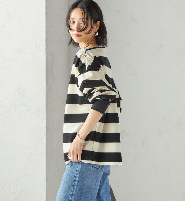 SHIPS for women「【SHIPS別注】onit:〈洗濯機可能〉ストレッチ ボーダー 3WAY カットソー」|Tシャツ・カットソー|