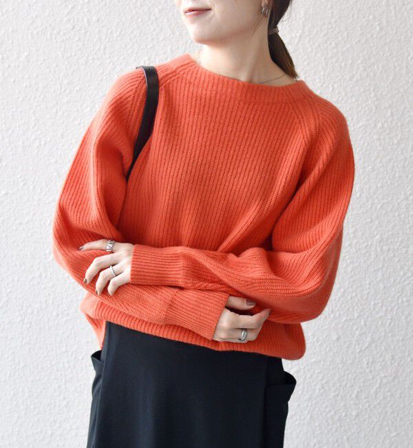 SHIPS any「《一部追加予約》SHIPS any:〈手洗い可能〉AQUA カシミヤ ミックス ハイネック ニット」|ニット・セーター|オレンジ