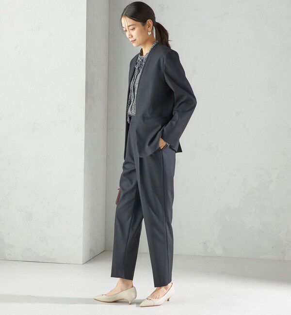 SHIPS for women「〈手洗い可能〉DELEGANT テーパード パンツ（セットアップ対応）」|スラックス|