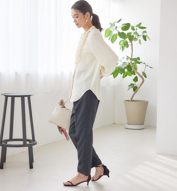 SHIPS for women「〈手洗い可能〉DELEGANT テーパード パンツ（セットアップ対応）」|スラックス|