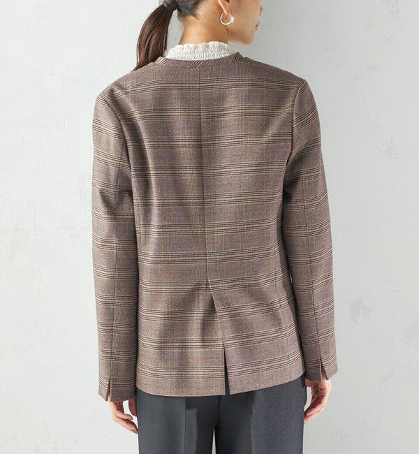 SHIPS for women「〈手洗い可能〉DELEGANT ダブルカラー ジャケット（セットアップ対応）」|ノーカラージャケット|