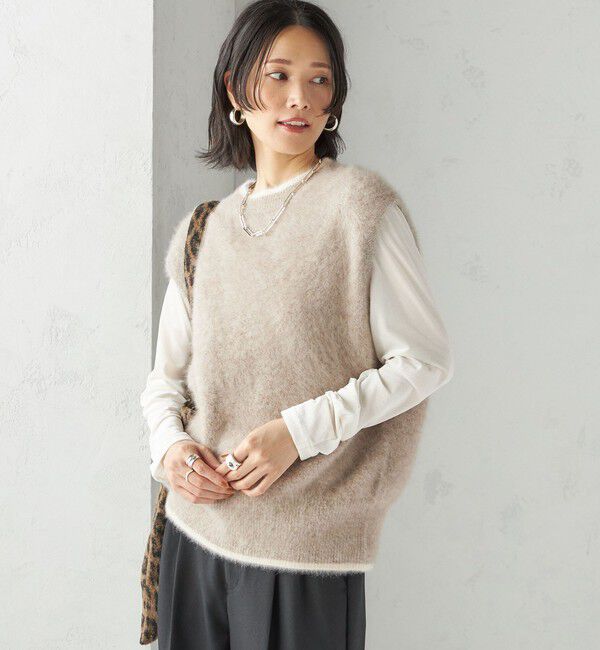 SHIPS for women「杢フォックス カシミヤ ニット ベスト」|ベスト・ジレ|