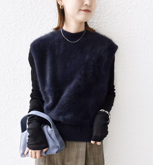 SHIPS for women「杢フォックス カシミヤ ニット ベスト」|ベスト・ジレ|