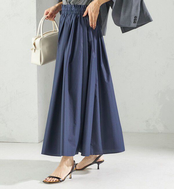 SHIPS for women「〈手洗い可能〉タイプライター チンツ タック ギャザー スカート」|スカート|