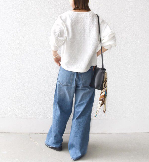 SHIPS for women「〈手洗い可能〉ケーブル ジャージー スキッパー プルオーバー」|Tシャツ・カットソー|