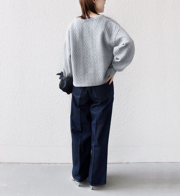 SHIPS for women「〈手洗い可能〉ケーブル ジャージー スキッパー プルオーバー」|Tシャツ・カットソー|