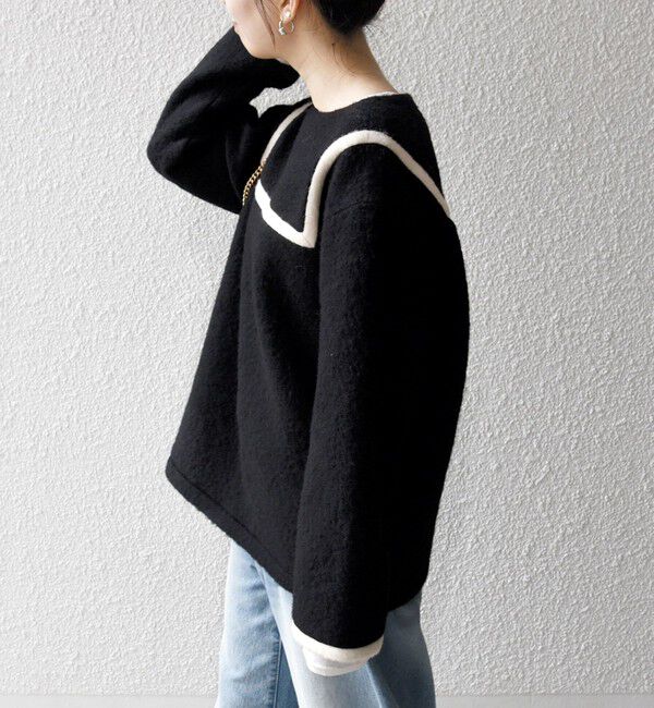 SHIPS any「SHIPS any: バイカラー セーラー デザイン プルオーバー」|Tシャツ・カットソー|