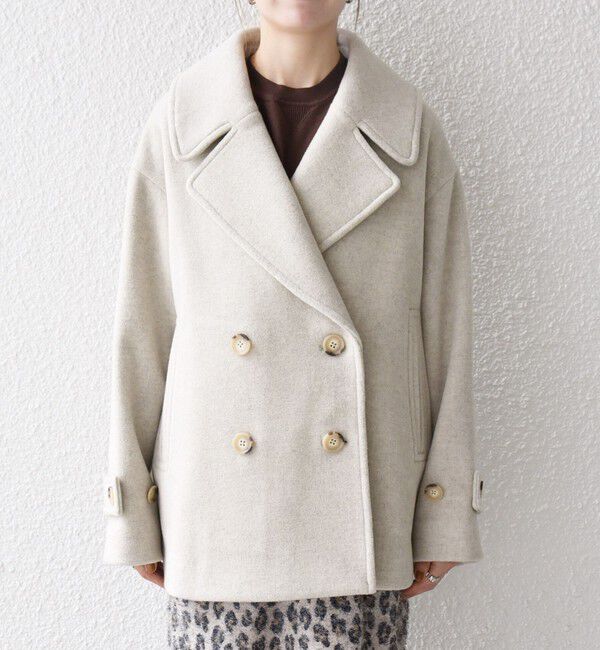 SHIPS any「SHIPS any: カシミヤ ミックス テーラード ショート Pコート」|ピーコート|