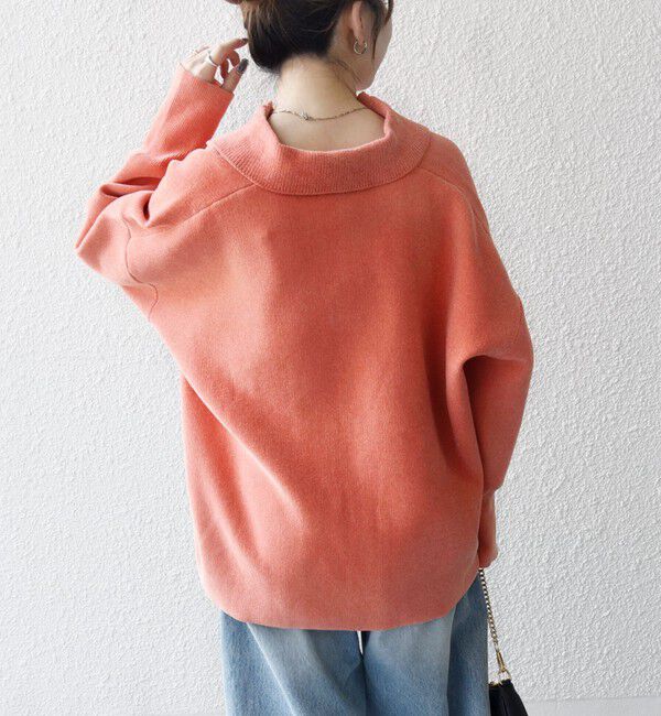 SHIPS any「SHIPS any:〈手洗い可能〉モールヤーン スキッパー ポロ ニット プルオーバー」|ニット・セーター|