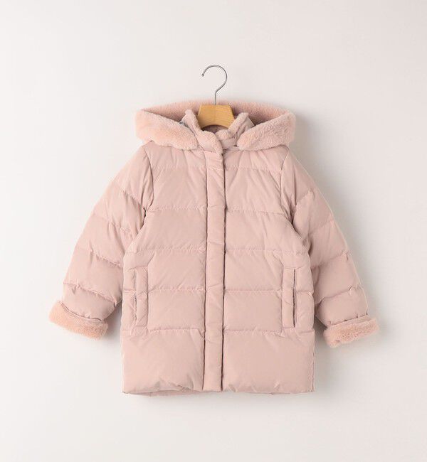 SHIPS KIDS「SHIPS KIDS:100～130cm /〈撥水/手洗い可能〉ミディアム丈 リサイクル ダウン フーディー」|ダウン|