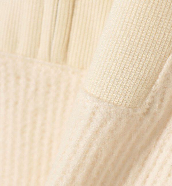 SHIPS any「SHIPS any:〈手洗い可能〉起毛 ワッフル ハーフジップ フーディー プルオーバー」|Tシャツ・カットソー|