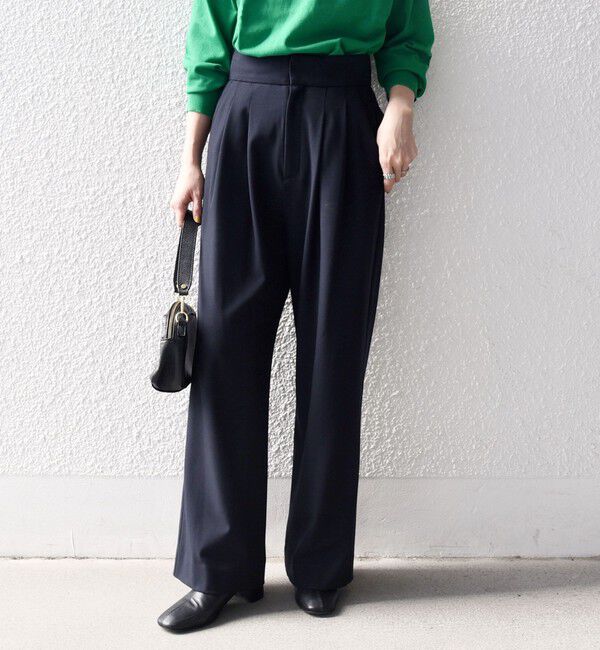 SHIPS any「SHIPS any:〈洗濯機可能〉ウォーム ストレッチ ハイウエスト 2タック パンツ」|その他|