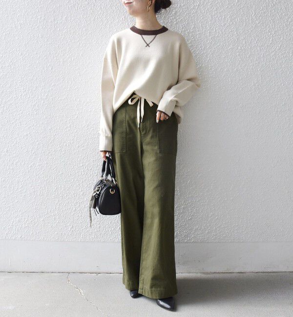 SHIPS any「SHIPS any:〈手洗い可能〉ダブルフェイス Vガゼット ニット プルオーバー」|ニット・セーター|