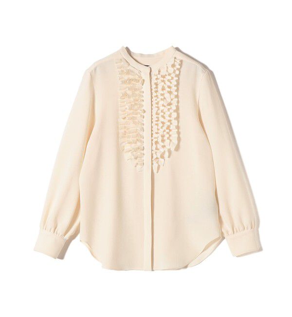 SHIPS for women「〈洗濯機可能〉ポリエステル カルゼ フリル ブラウス」|シャツ・ブラウス|