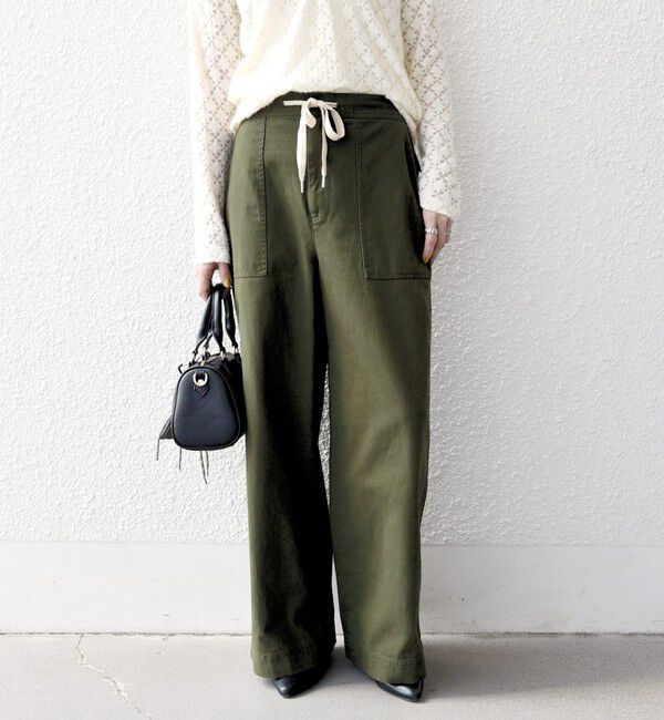 SHIPS any「SHIPS any:〈洗濯機可能〉ドロスト イージー ワイド ストレート ベイカー パンツ」|その他|