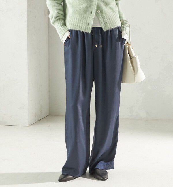 SHIPS for women「〈手洗い可能〉サテン ドロスト パンツ」|その他|