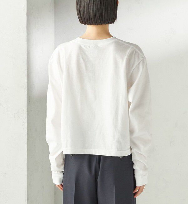 SHIPS for women「【SHIPS別注】Odub: フォト プリント クロップド ロングスリーブ TEE」|Tシャツ・カットソー|