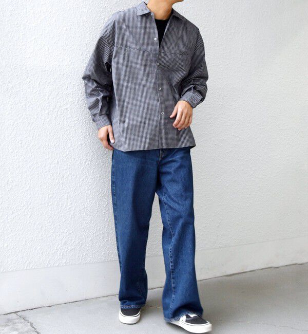 SHIPS any「SHIPS any:〈洗濯機可能〉マイクロ チェック リング スナップボタン コーチ シャツ◆」|シャツ・ブラウス|