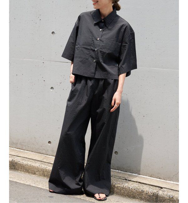 OUTDOOR PRODUCTS Usual Things「ピンストライプ ワイド イージーパンツ セットアップ対応」|スラックス|