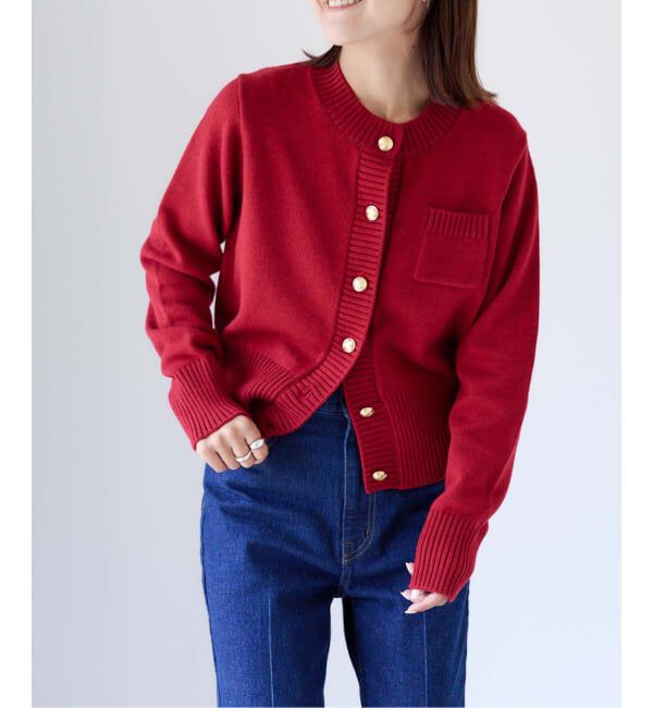 OUTDOOR PRODUCTS Usual Things「ゴールドボタンクルーネックカーディガン」|ニット・セーター|