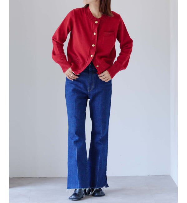 OUTDOOR PRODUCTS Usual Things「ゴールドボタンクルーネックカーディガン」|ニット・セーター|