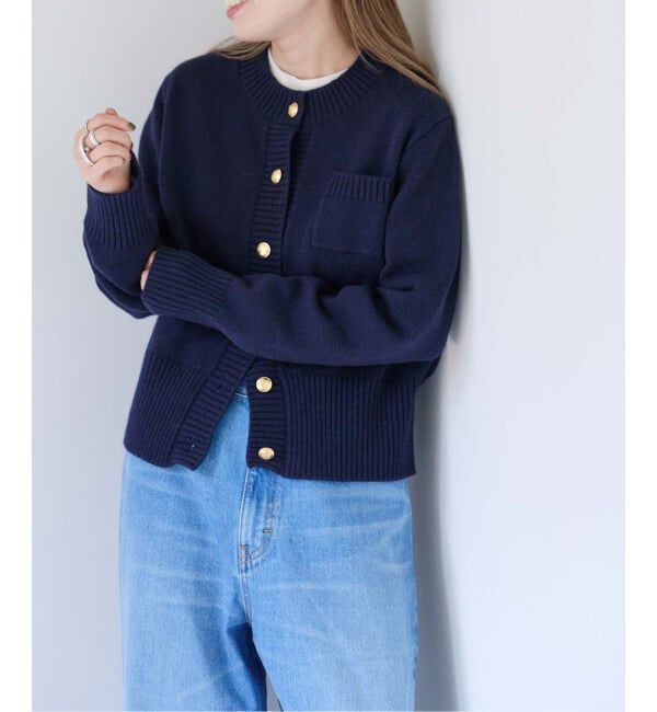 OUTDOOR PRODUCTS Usual Things「ゴールドボタンクルーネックカーディガン」|ニット・セーター|