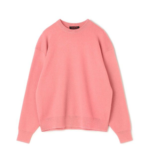 CABaN「CABaN コットンカシミヤ クルーネックプルオーバー」|ニット・セーター|33 ピンク