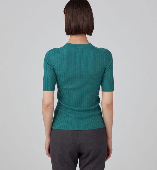 TOMORROWLAND collection「カシミヤシルクリブ ハーフスリーブプルオーバー」|ニット・セーター|