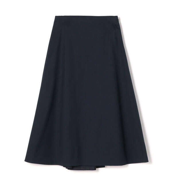 Ballsey「ドレープダブルクロス バックタックミディスカート」|フレア|69 ネイビー