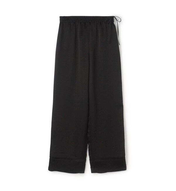 Edition「サテンヨウリュウ ギャザーワイドパンツ」|スラックス|19 ブラック