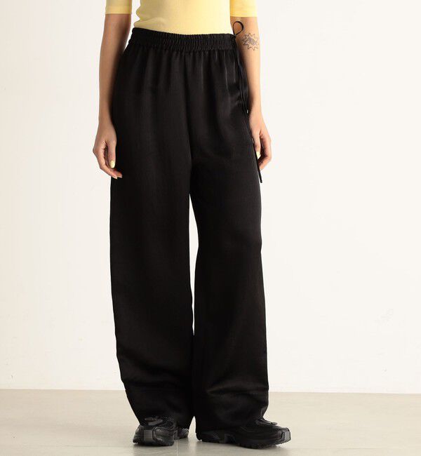 Edition「サテンヨウリュウ ギャザーワイドパンツ」|スラックス|