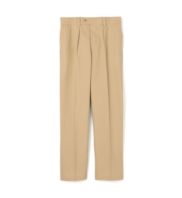 TOMORROWLAND MENS「60/2コットン イン1プリーツスラックス」|スラックス|43 ベージュ