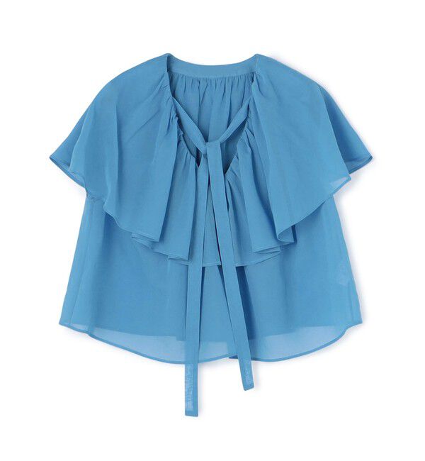 TOMORROWLAND collection「ルコットンオーガンジー カスケードラッフルカラーブラウス」|シャツ・ブラウス|