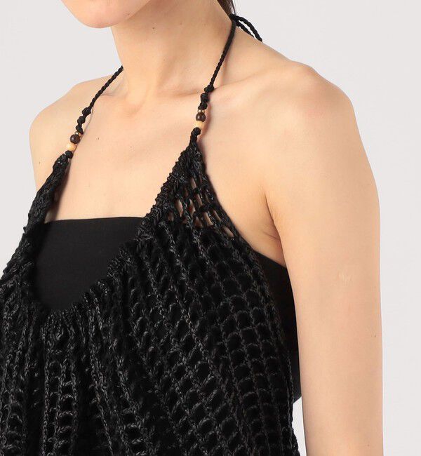 DES PRES「メッシュホイルプリント ホルターネックトップス」|キャミソール|