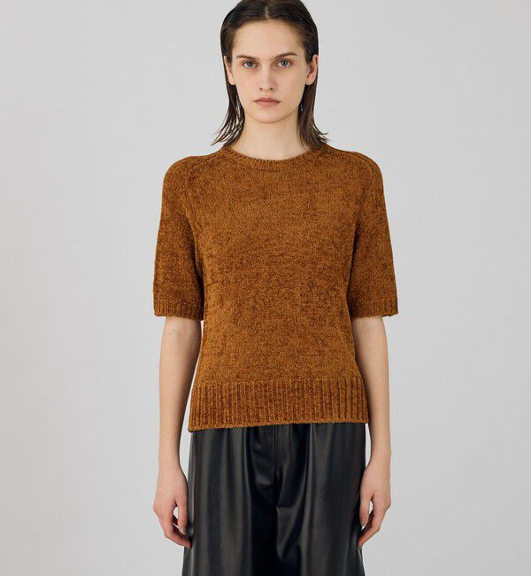 DES PRES「エアーシェニール ハーフスリーブプルオーバー」|ニット・セーター|