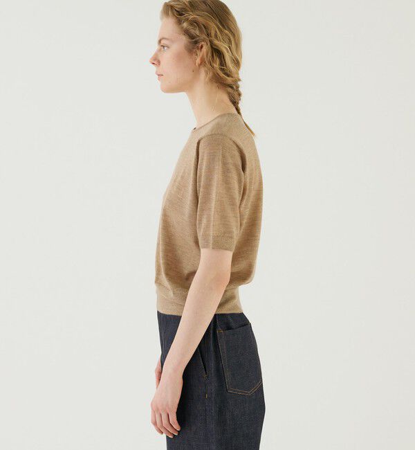 GALERIE VIE「ウーステッドカシミヤ ハーフスリーブプルオーバー」|ニット・セーター|