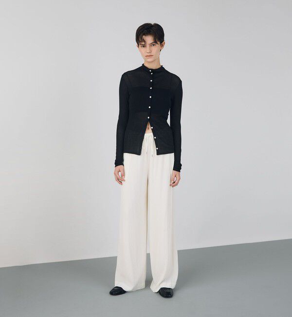 DES PRES「ライトシアーサッカー ボトルネックカーディガン」|カーディガン|