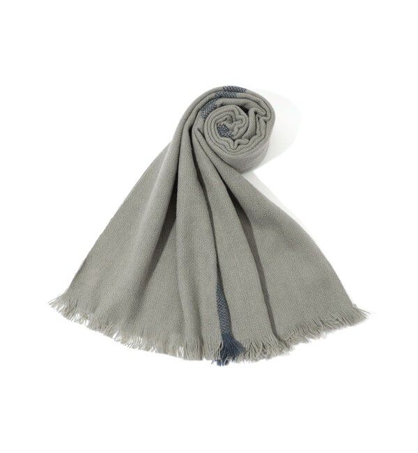 TOMORROWLAND GOODS「NORLHA Nomad Nets チェックストール」|ストール|12 グレー系