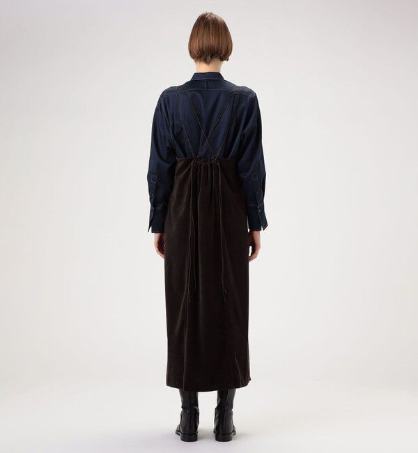 MACPHEE「コットンポリエステルベロア キャミソールワンピース」|ワンピース|