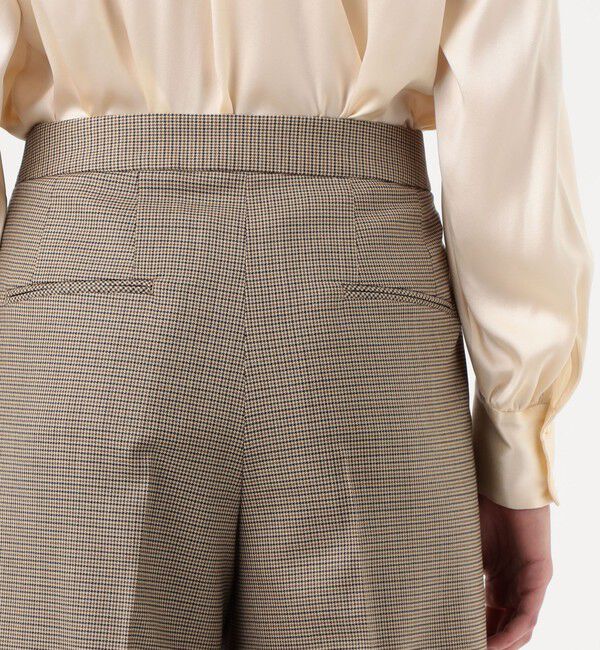 TOMORROWLAND collection「ブラウニーガンクラブチェック タックワイドパンツ」|その他|