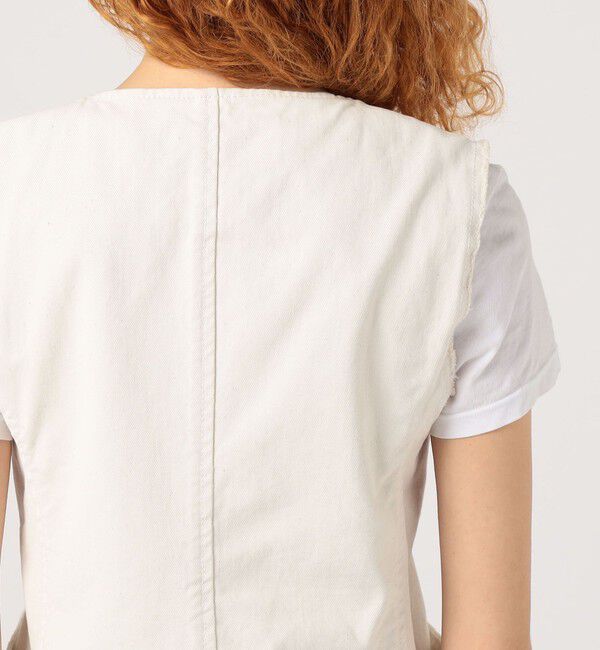 MACPHEE「ピグメントドリルクロス スクエアネックベスト」|ベスト・ジレ|