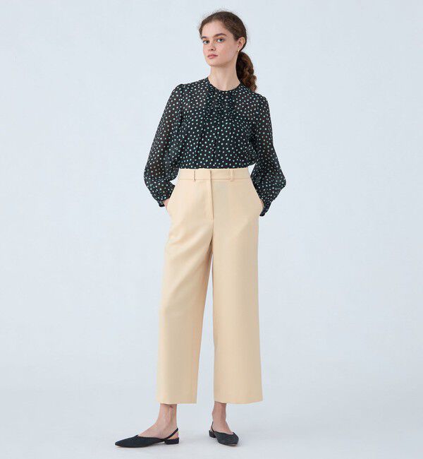 Ballsey「パウダリーストレッチツイル セミワイドパンツ」|その他|