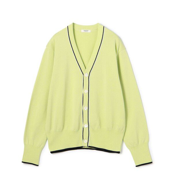 MACPHEE「ドライコットン Vネックカーディガン」|カーディガン|52 ライトグリーン系