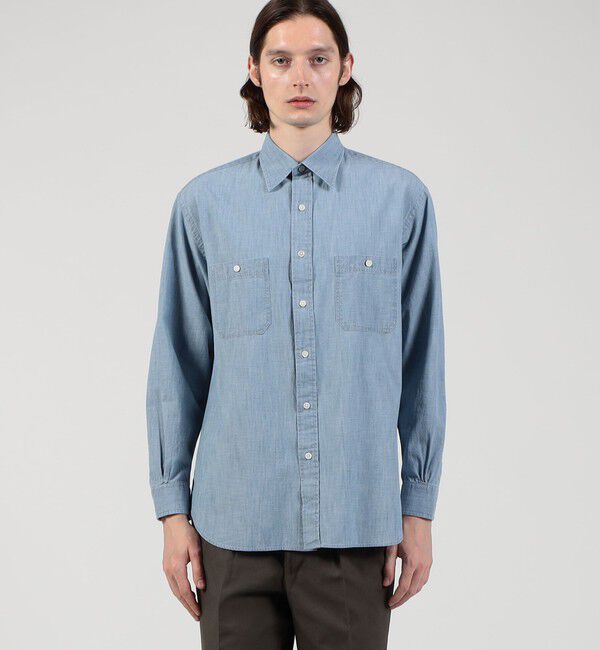 TOMORROWLAND MENS「コットンダンガリー ダブルポケットシャツ」|シャツ・ブラウス|