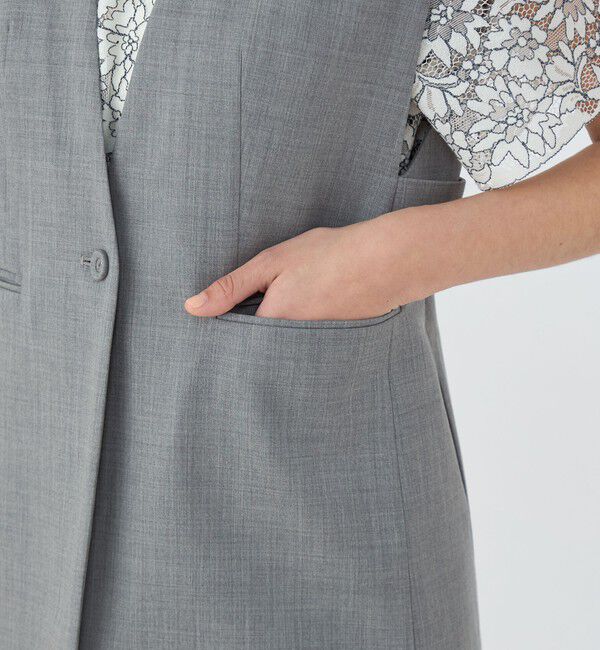 TOMORROWLAND collection「ファインウーステッドウール カラーレスジレ」|ベスト・ジレ|