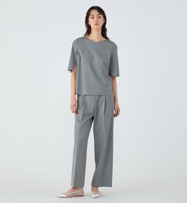 TOMORROWLAND collection「ファインウーステッドウール スリットスリーブブラウス」|シャツ・ブラウス|