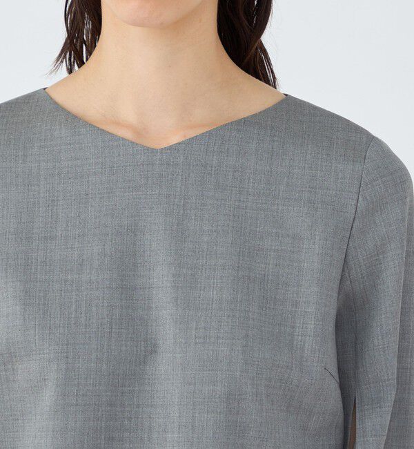 TOMORROWLAND collection「ファインウーステッドウール スリットスリーブブラウス」|シャツ・ブラウス|