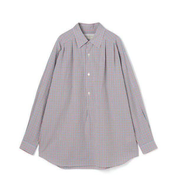 TOMORROWLAND MENS「レギュラーカラープルオーバータックシャツ」|シャツ・ブラウス|12 レッド系